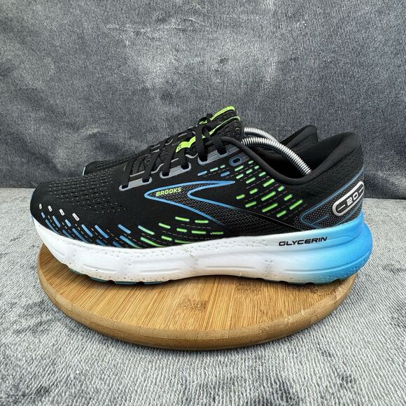 Brooks Other - Brooks Mens Glycerin 20 Size 12 Black Blue Running Comfort Sneakers No Insoles